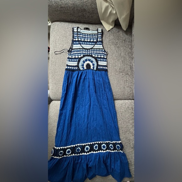 NEW Zara Contrast Crochet Knit Midi Dress – Size S (no tag ) - Picture 10 of 16